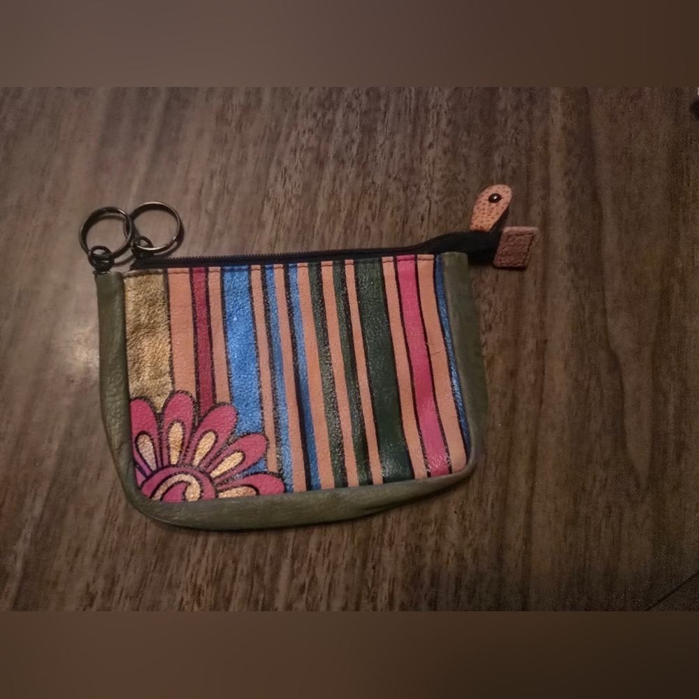 Anuschka Colorful Striped Women's Coin Pouch
